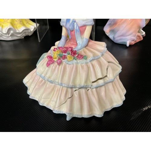 101 - 7 X ROYAL DOULTON FIGURES - ALL FOR RESTORATION