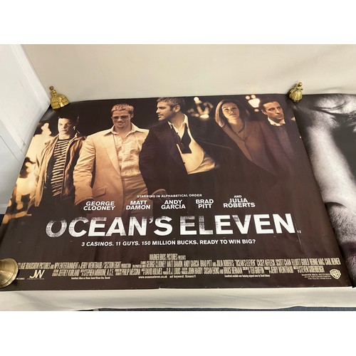 110 - 2 FILM POSTERS OCEANS ELEVEN AND WOMEN IN BLACK. ***BRASS NOT INCLUDED