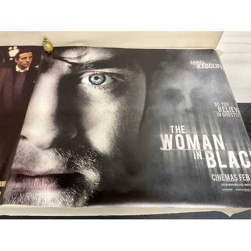 110 - 2 FILM POSTERS OCEANS ELEVEN AND WOMEN IN BLACK. ***BRASS NOT INCLUDED