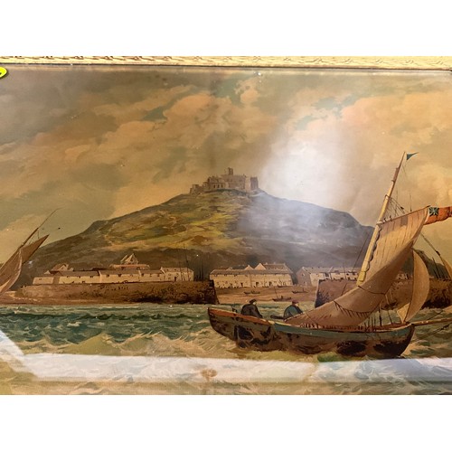 116 - GILT FRAMED SEASCAPE OILOGRAPH 21 X 17
