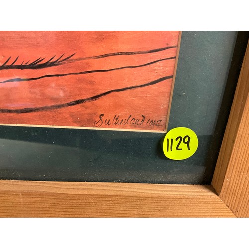 123 - FRAMED ABSTRACT ART PICTURE 16 X 14