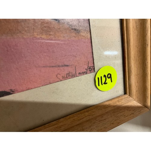 123 - FRAMED ABSTRACT ART PICTURE 16 X 14