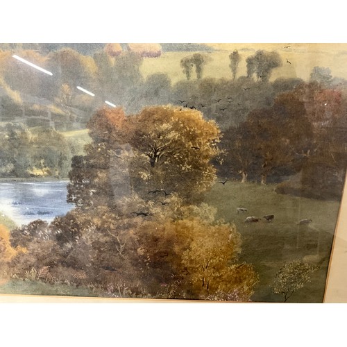 128 - FRANCIS GEORGE COLERIDGE BRITISH ARTIST 1840-1925 GILT FRAMED WATERCOLOUR COUNTRYSIDE SCENE SIGNED F... 