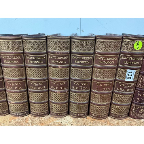 130 - 35 VOLUMES OF THE NINTH EDITION ENCYCLOPEDIA BRITANNICA INCLUDING THE NEW VOLUMES WITH MAPS  A/F