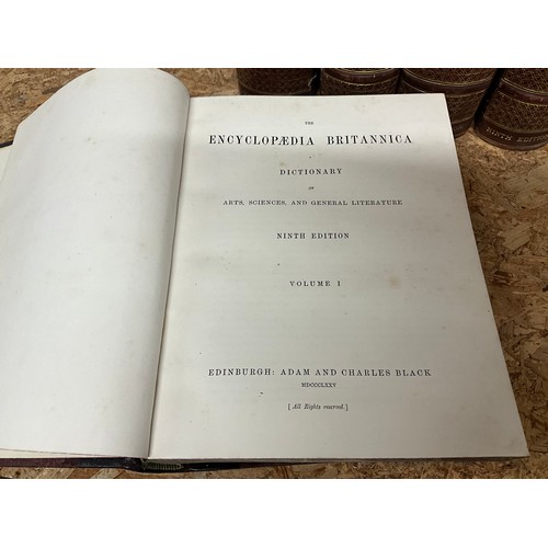 130 - 35 VOLUMES OF THE NINTH EDITION ENCYCLOPEDIA BRITANNICA INCLUDING THE NEW VOLUMES WITH MAPS  A/F