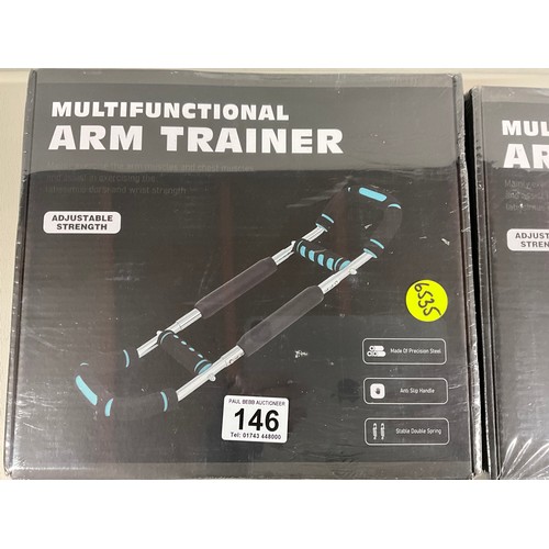 146 - 2 NEW BOXED MULTI FUNCTIONAL ARM TRAINERS