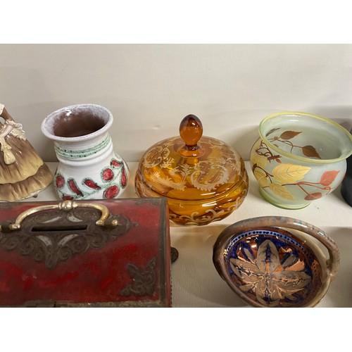 159 - 2 BOXES OF COLLECTABLES TO INCLUDE LIGHTERS, WATCHES, SILVER, BRONZE GOAT FIGURE, URANIUM BOWL OTHER... 