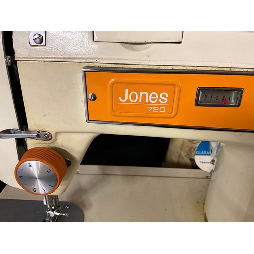 166 - VINTAGE ELECTRIC SEWING IN CASE WITH ATTACHMENTS AND JONES ELECTRIC SEWING MACHINE IN CASE