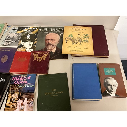 167 - BOX OF SHEET MUSIC ETC