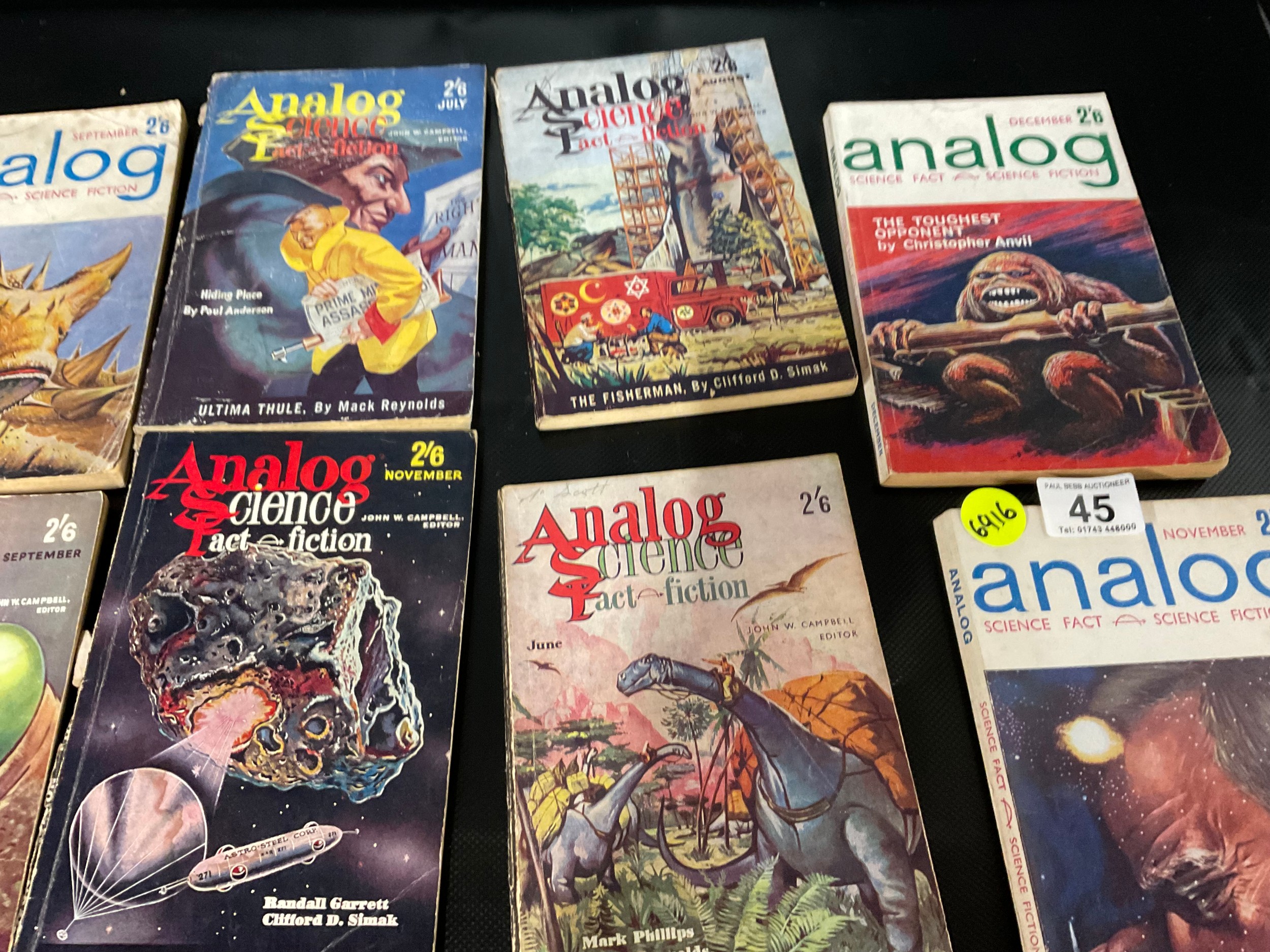 10 VINTAGE ANALOG SCIENCE FICTON BOOKS (1961)
