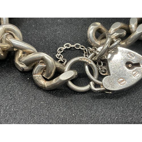22 - HALLMARKED SILVER CHARM BRACELET WITH 6 SILVER CHARMS W54G - SAFETY CHAIN IS NOT SILVER, LOCKET & CH... 