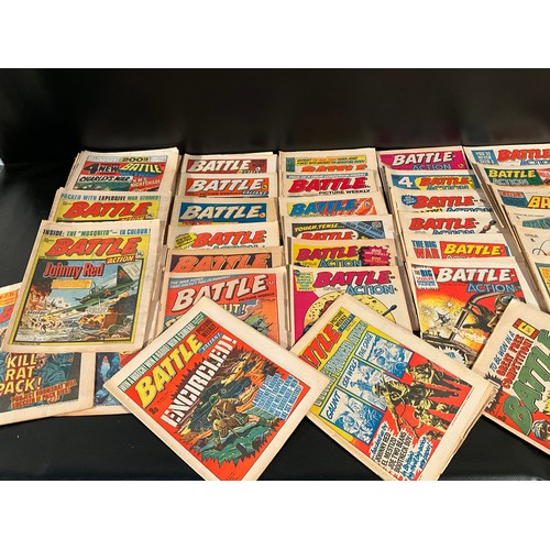 BOX OF VINTAGE BATTLE COMICS