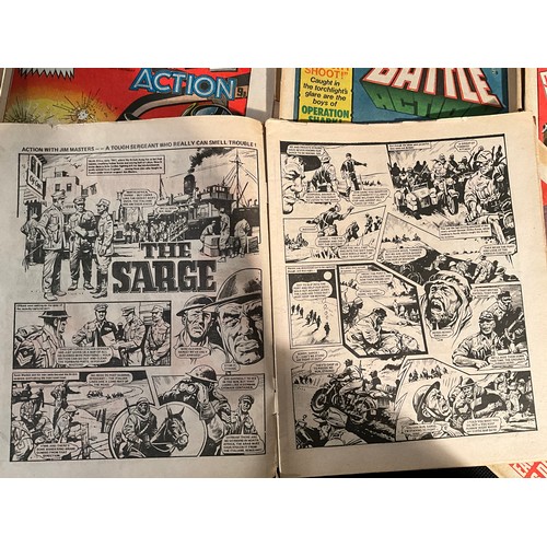 BOX OF VINTAGE BATTLE COMICS