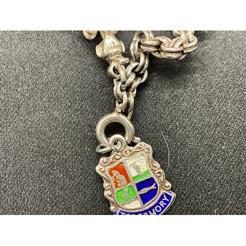 30 - 2 SILVER CHARM BRACELETS (TESTED) WITH A TOTAL OF 33 SILVER & WHITE METAL CHARMS - 1 ADDITIONAL CHAR... 