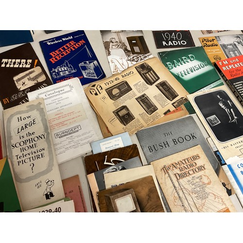 127 - BOX OF VINTAGE RADIO MAGAZINES - WIRELESS WORLD,PILOT RADIO,ETC