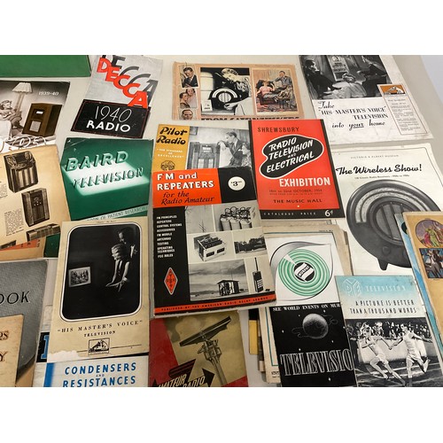 127 - BOX OF VINTAGE RADIO MAGAZINES - WIRELESS WORLD,PILOT RADIO,ETC