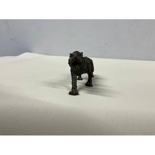 159 - SMALL BRONZE FIGURE OF TIGER