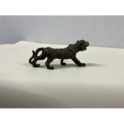 159 - SMALL BRONZE FIGURE OF TIGER