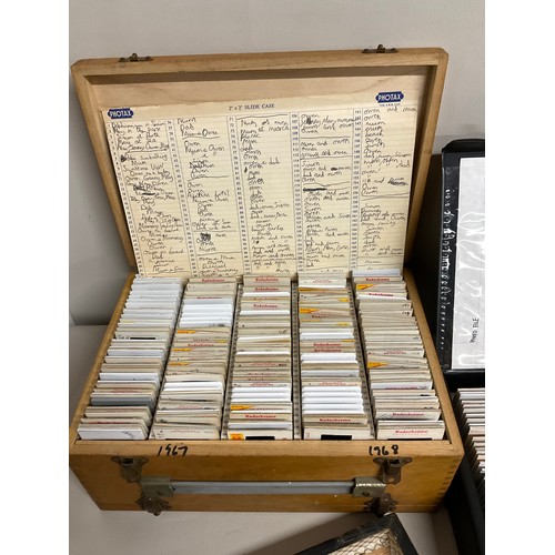 133 - 3 CASES OF VINTAGE SLIDES AND JEWELLRY BOX OF PHOTOS ETC