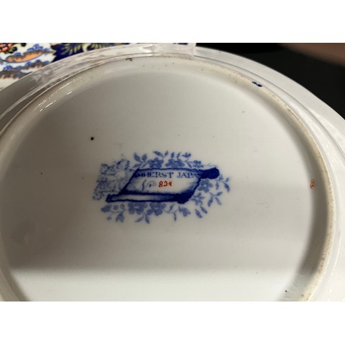 128 - 2 BOXES OF CHINA TO INCLUDE TEAPOTS, CHERISHED TEDDIES FIGURES, MASONS PLATES, CROWN DARBY ETC