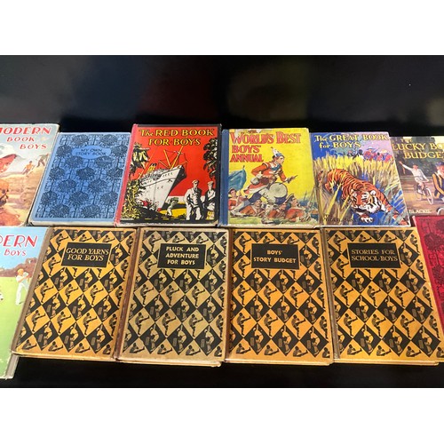 132 - BOX OF VINTAGE CHILDRENS BOOKS TO INCLUDE RED BOOK FOR BOYS, BEST BOYS ANNUALS