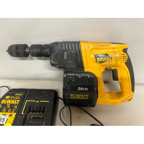 135 - DEWALT 24V RECHARGE HAMMER DRILL WITH CHARGING STATION