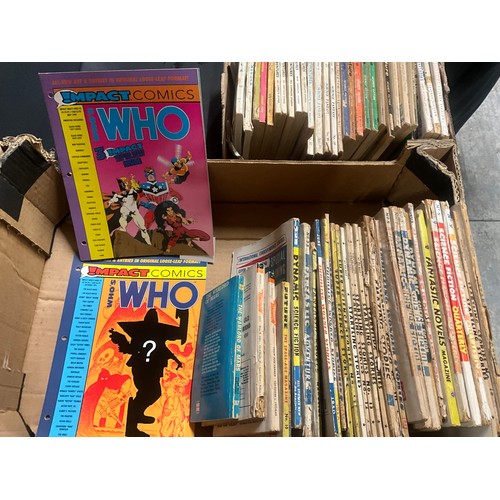 136 - 2 BOXES OF SCIENCE FICTION BOOKS TO INCLUDE STARTLING STORIES, IMAGINATION ETC