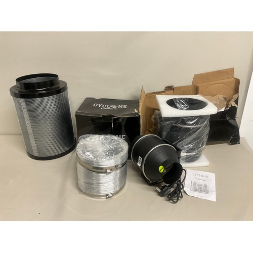 139 - NEW CYCLONE MIXED FLOW IN LINE DUCT FAN SYSTEM WITH INSTRUCTIONS