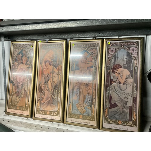 143 - SET OF 4 GILT FRAMED FRENCH LADY PRINTS BY MUCHA 42