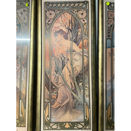 143 - SET OF 4 GILT FRAMED FRENCH LADY PRINTS BY MUCHA 42