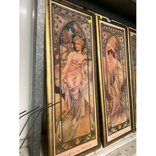143 - SET OF 4 GILT FRAMED FRENCH LADY PRINTS BY MUCHA 42