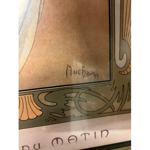 143 - SET OF 4 GILT FRAMED FRENCH LADY PRINTS BY MUCHA 42