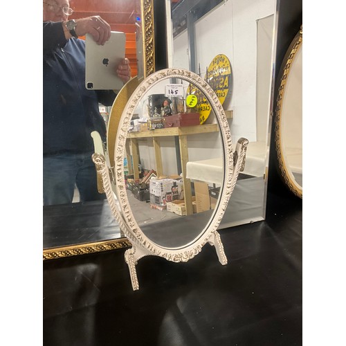 145 - 3 VINTAGE GILT FRAMED MIRRORS,HALL MIRROR AND FREE STANDING MIRROR