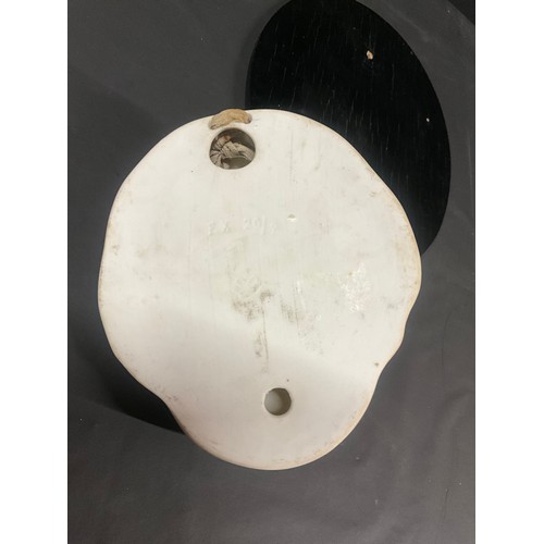 149 - WHITE GERMAN BISQUE GIRLS FACE PLAQUE WITH IMPRESSED MARKS  6