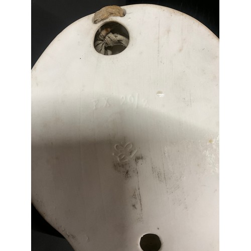 149 - WHITE GERMAN BISQUE GIRLS FACE PLAQUE WITH IMPRESSED MARKS  6