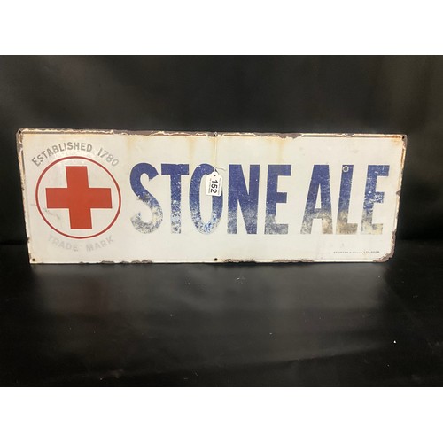 152 - VINTAGE ENAMEL STONE ALE SIGN 30