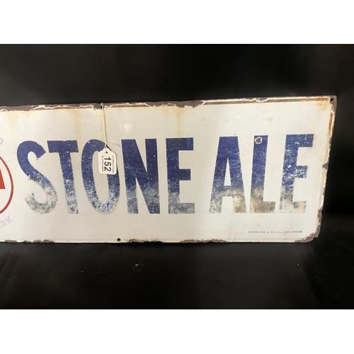 152 - VINTAGE ENAMEL STONE ALE SIGN 30