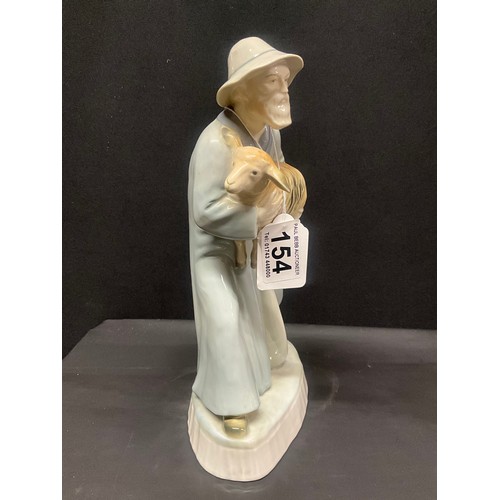 154 - NAO CHILD READY WITH PUPPY FIGURE AND CONTINENTAL FIGURE OF SHEPHERD