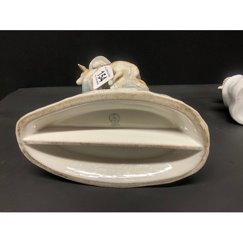 154 - NAO CHILD READY WITH PUPPY FIGURE AND CONTINENTAL FIGURE OF SHEPHERD