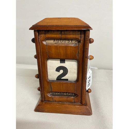 158 - EDWARDIAN MAHOGANYY CASED PERPETUAL CALENDAR A/F H9