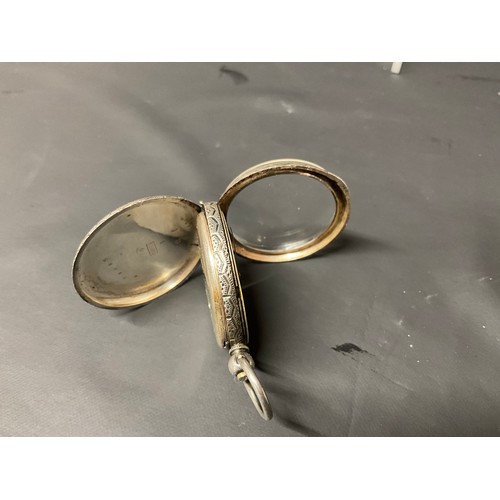 162 - 2 X VICTORIAN ENGRAVED HALLMARKED SILVER FOB WATCHES