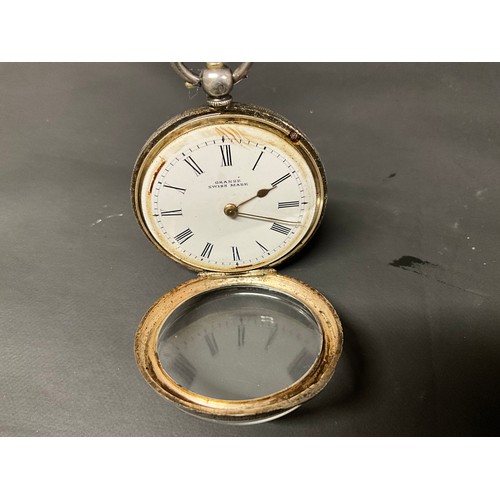 162 - 2 X VICTORIAN ENGRAVED HALLMARKED SILVER FOB WATCHES