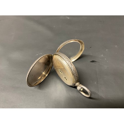 162 - 2 X VICTORIAN ENGRAVED HALLMARKED SILVER FOB WATCHES