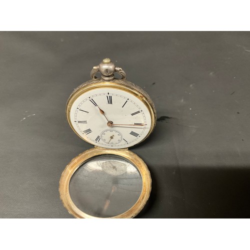 162 - 2 X VICTORIAN ENGRAVED HALLMARKED SILVER FOB WATCHES