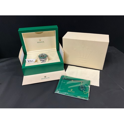 164 - REPRODUCTION FAKE ROLEX GENTS WATCH IN BOX WITH PAPERWORK