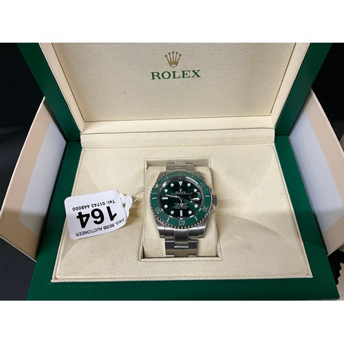 164 - REPRODUCTION FAKE ROLEX GENTS WATCH IN BOX WITH PAPERWORK