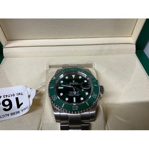 164 - REPRODUCTION FAKE ROLEX GENTS WATCH IN BOX WITH PAPERWORK