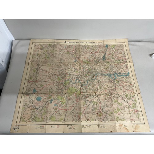 165 - VINTAGE CRUCHLEYS MAP OF ENGLAND & WALES & PART OF SCOTLAND IN SLEEVE A/F AND VINTAGE AA DOUBLE SIDE... 