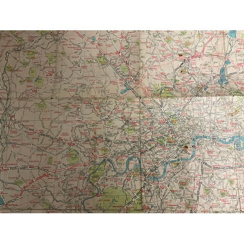 165 - VINTAGE CRUCHLEYS MAP OF ENGLAND & WALES & PART OF SCOTLAND IN SLEEVE A/F AND VINTAGE AA DOUBLE SIDE... 