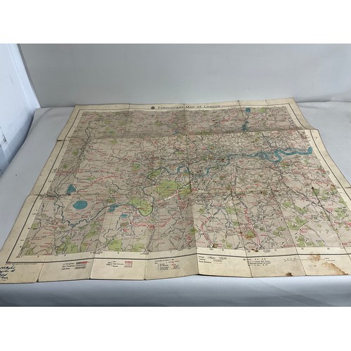 165 - VINTAGE CRUCHLEYS MAP OF ENGLAND & WALES & PART OF SCOTLAND IN SLEEVE A/F AND VINTAGE AA DOUBLE SIDE... 
